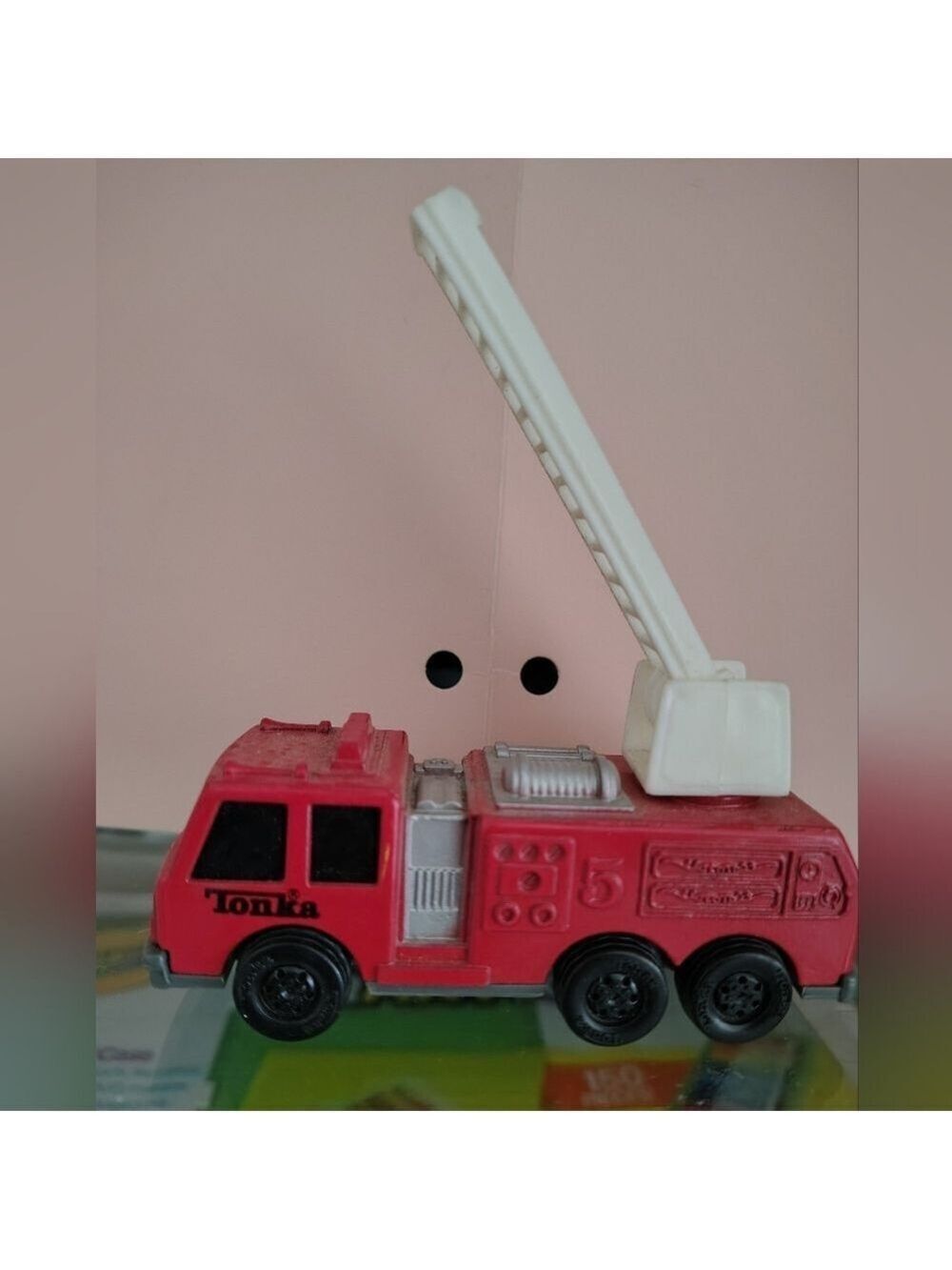 1992 Vintage Tonka Fire Truck Red Fire Vehicle Diecast 4"